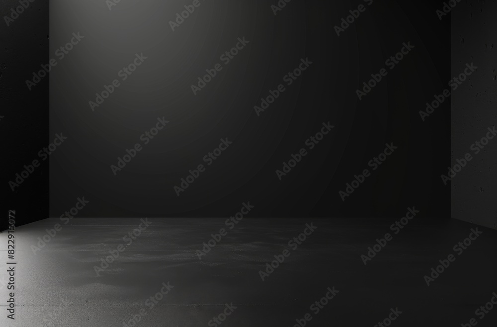 Poster minimalistic black background with light gray gradient at the bottom. perfect for modern design proj