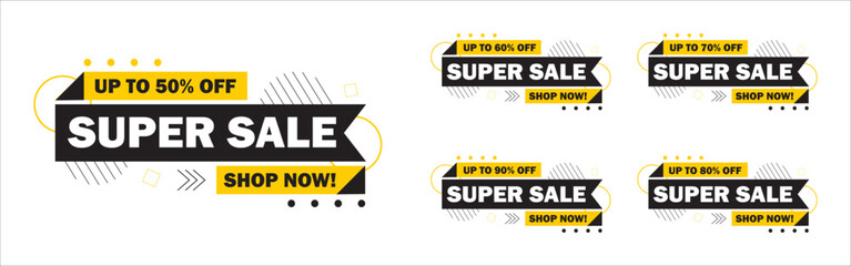 Super Sale Store Banner Vector Element