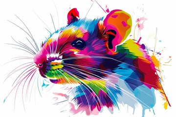 wpap pop art. illustration of a mouse