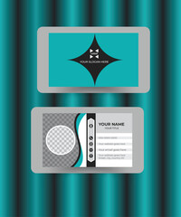 Unique and modern and futuristic business card design template. Formal business card design vector template.
