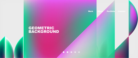 Minimal geometric web site page template design. Vector Illustration For Wallpaper, Banner, Background, Card, Book Illustration, landing page