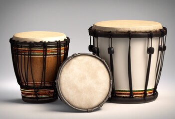 drum african white olated djembe background musical instrument africa isolated music equipment beat defeat culture studio shot photo half face
