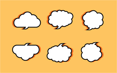 Fototapeta premium Speech bubble set of different style template design