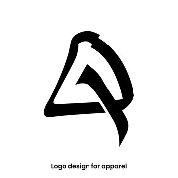 monogram letter Q logo design. letter Q logo for apparel brands. Q logo design for Apparel brand. letter Q apparel logo design template. 