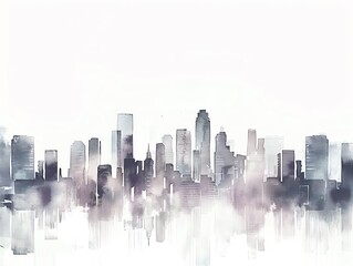 Fototapeta premium A beautiful watercolor painting of a cityscape