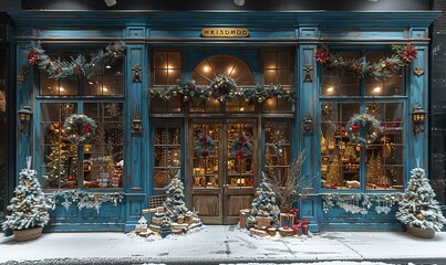 Christmas storefront windows