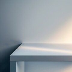 Ethereal Light Illuminates the Perfection of a Solitary White Table Corner