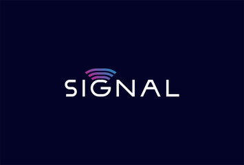 Signal Logo, letter G with signal icon combination in text signal typography logo, vector illustration