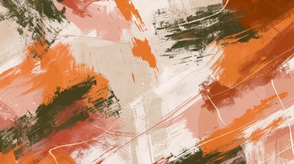 Artistic background with brushstroke lines in earthy tones