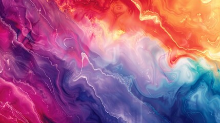 Fototapeta premium Elegant rainbow pattern background with bold, striking colors arranged in a fluid, abstract style, creating a dynamic and inspiring visual.