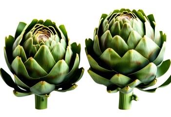 Obraz premium set white graphic file transparent artichoke olated cutout artwork background design png