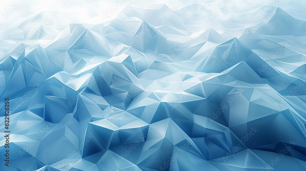 Poster create a 3d rendering of a mountain range