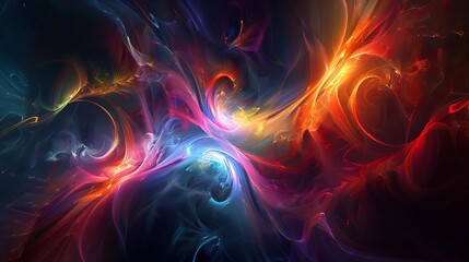 Fototapeta premium The swirling colors of the nebula are a beautiful sight to behold