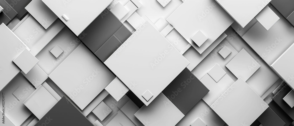 Poster create a 3d rendering of a futuristic cityscape with a focus on geometric shapes and patterns