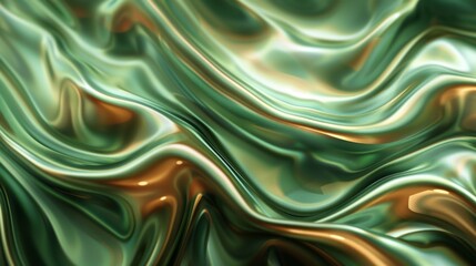 Obraz premium Organic background with flowing lines in natural green and brown tones