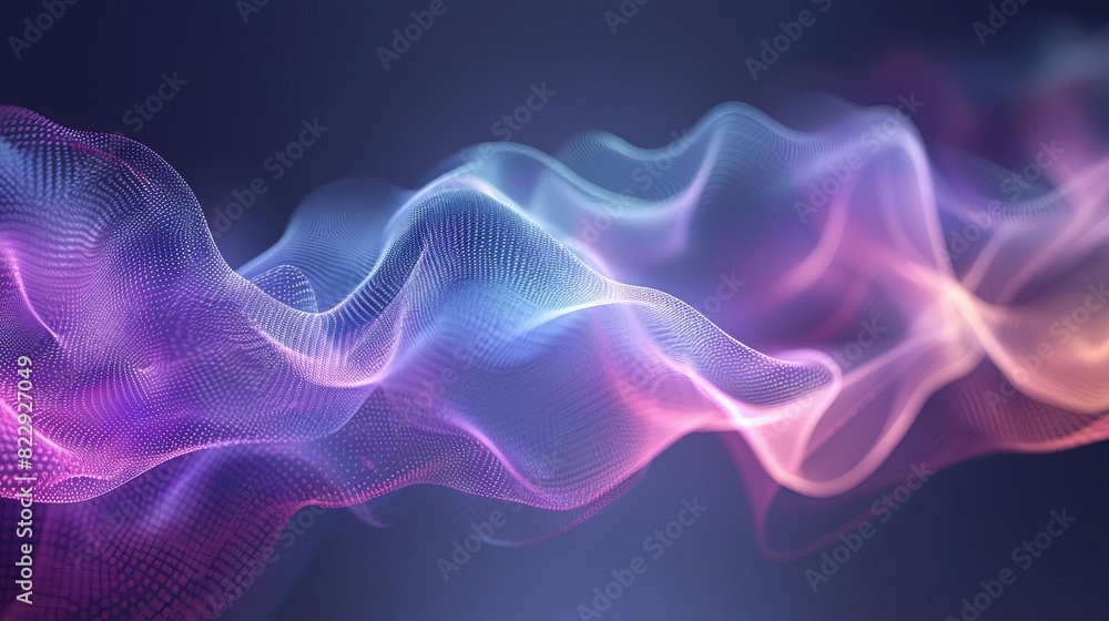 Poster create a 3d representation of a flowing wave