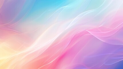 Fototapeta premium Soft gradient background with wavy lines in teal and coral