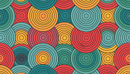 Colorful circular pattern background
