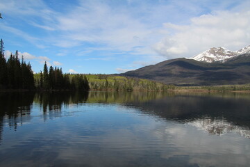 lake in the morning, Jasper National Park, Alberta
