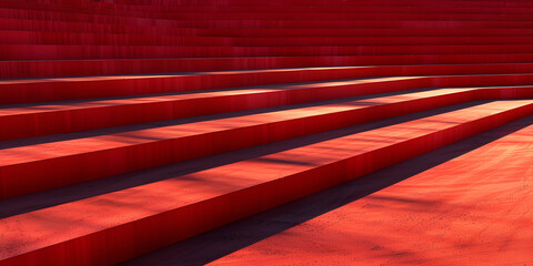 Red carpet on stairway, Stairs with red carpet outside theatre in Berlin.
