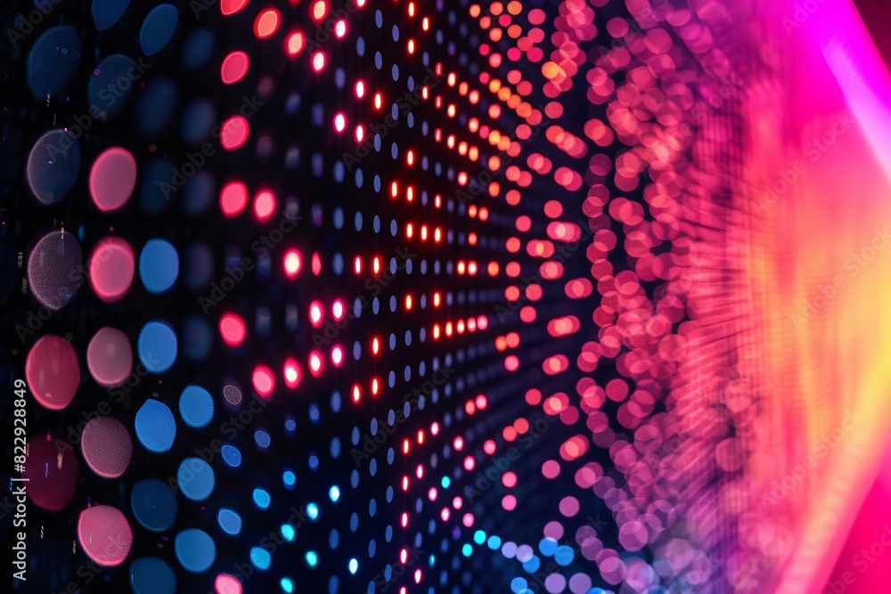 Poster create a modern abstract painting using bright neon colors. the painting should be full of energy an