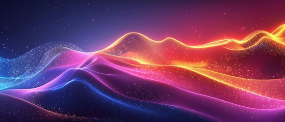 Fototapeta premium Create a digital painting of a vibrant and dynamic landscape