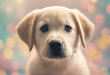 animal retriever puppy invite pastel card peeking invitation creative party dog birthday labrador advertisement concept background bright banner copy text space