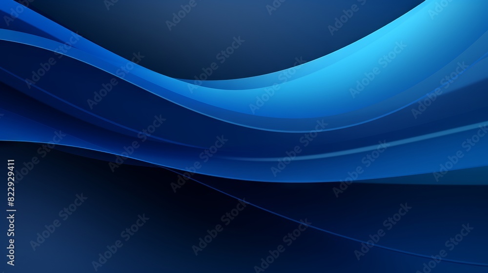 Poster modern simple blue and grey abstract background with overlapping curves and basic geometric illustra