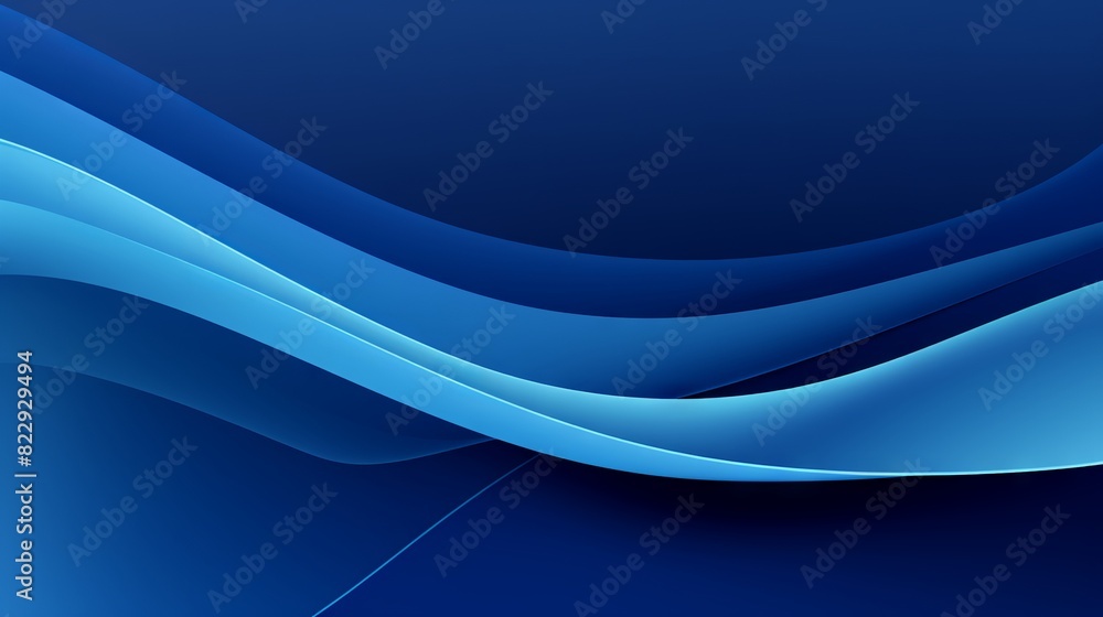 Poster modern simple blue and grey abstract background with overlapping curves and basic geometric illustra