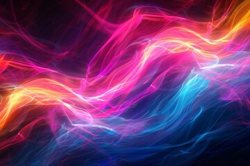 An ethereal dreamscape of vibrant colors and flowing light