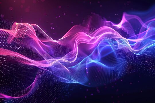 Create a seamless looping animation of a glowing blue and purple plasma wave