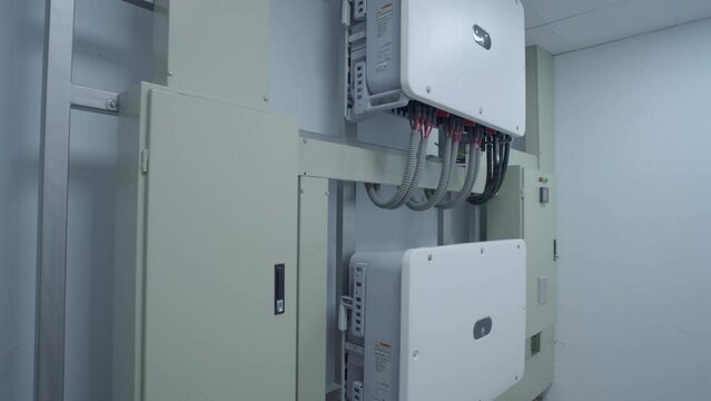 Control of inverters solar panel on the wall inside room