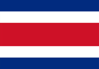 Flag of Costa Rica. Costa Rica flag. Standard size. Computer vector illustration.