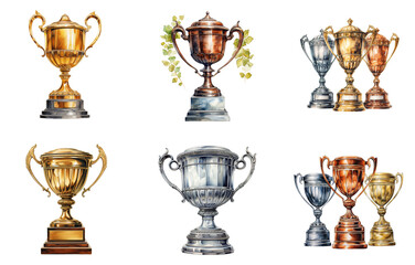 Trophy Reward Png Illustration Set