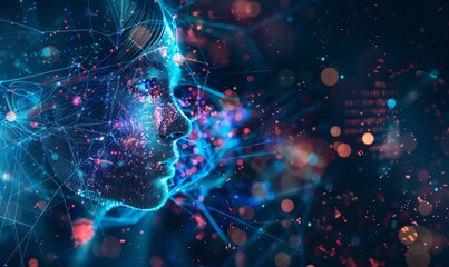 Futuristic AI and Machine Learning Concept
