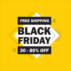Black Friday Sale Store Banner Vector Element
