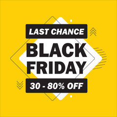 Black Friday Sale Store Banner Vector Element