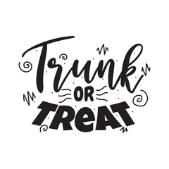 Trunk Or Treat Vector Design on White Background