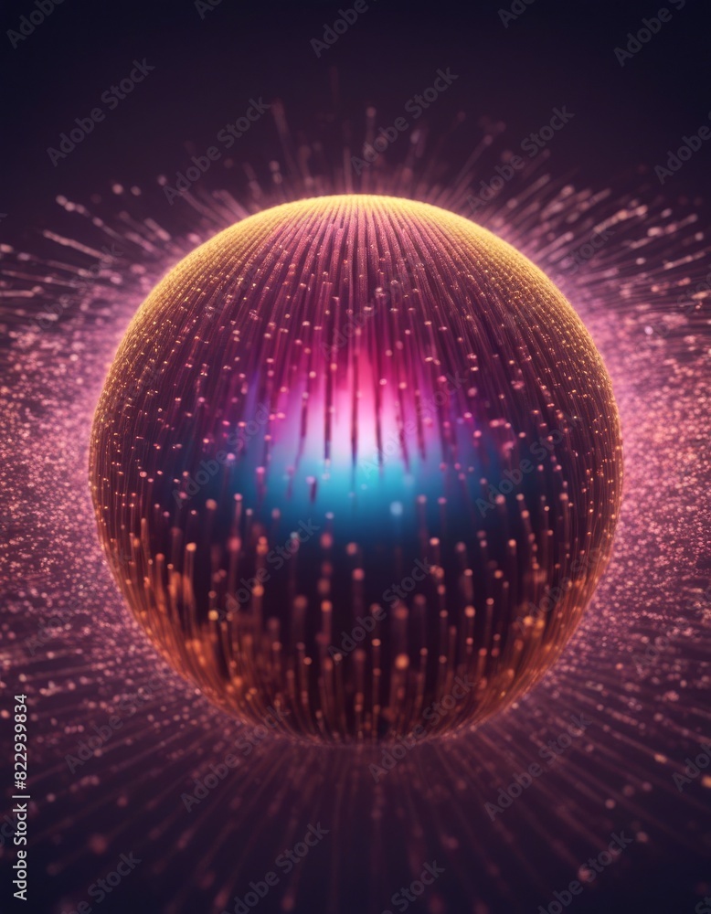 Poster equalizer musical 3d background music wave particles abstract colorful rendering sound spherical phy