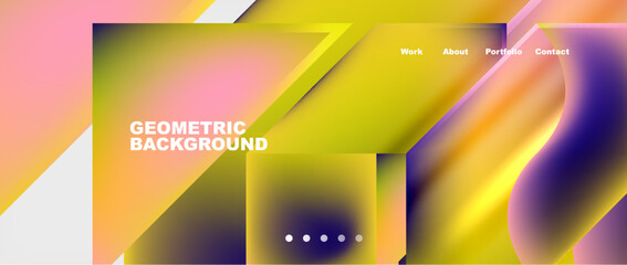 Minimal geometric web site page template design. Vector Illustration For Wallpaper, Banner, Background, Card, Book Illustration, landing page