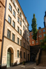 Fototapeta premium Stockholm, Sweden The exterior of a residential apartment building on Bellmansgatan, a landmark street on Sodermalm.