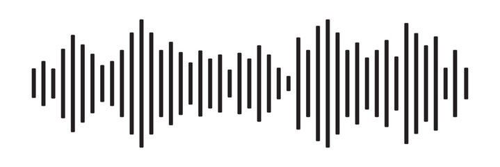 sound waveform pattern for radio podcasts, music player, video editor, voice message in social media chats, voice assistant, recorder. vector illustration