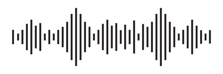 sound waveform pattern for radio podcasts, music player, video editor, voice message in social media chats, voice assistant, recorder. vector illustration