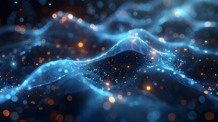 Captivating Bioluminescent Organic Dreamscape A Mesmerizing Digital of Light Motion and Cosmic Energy