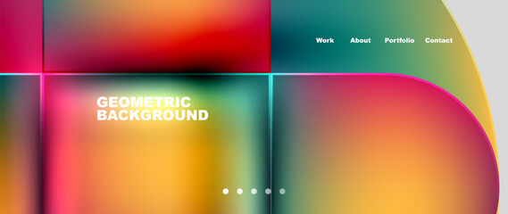 Round squares, circles with fluid gradients. Vector Illustration For Wallpaper, Banner, Background, Card, Book Illustration, landing page