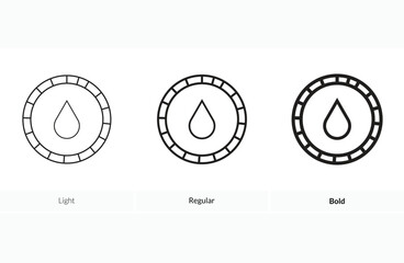 Drop water icon vector logo template flat style.