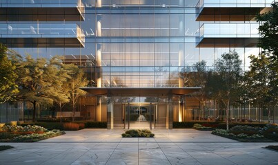 The Sleek Exterior of a Business Building