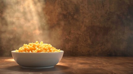 Front view fragrant mac and cheese with spotlight for advertise and presentation 
