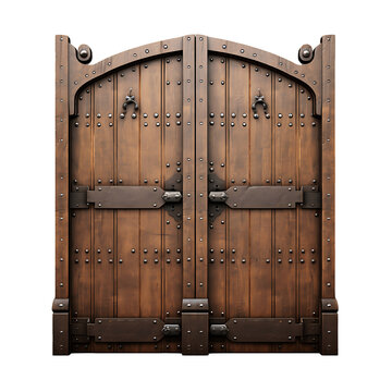 recommend clip art: Antique Charm Weathered Double Wooden Door Silhouettes