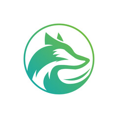 fox head vector logo for social media logos and others